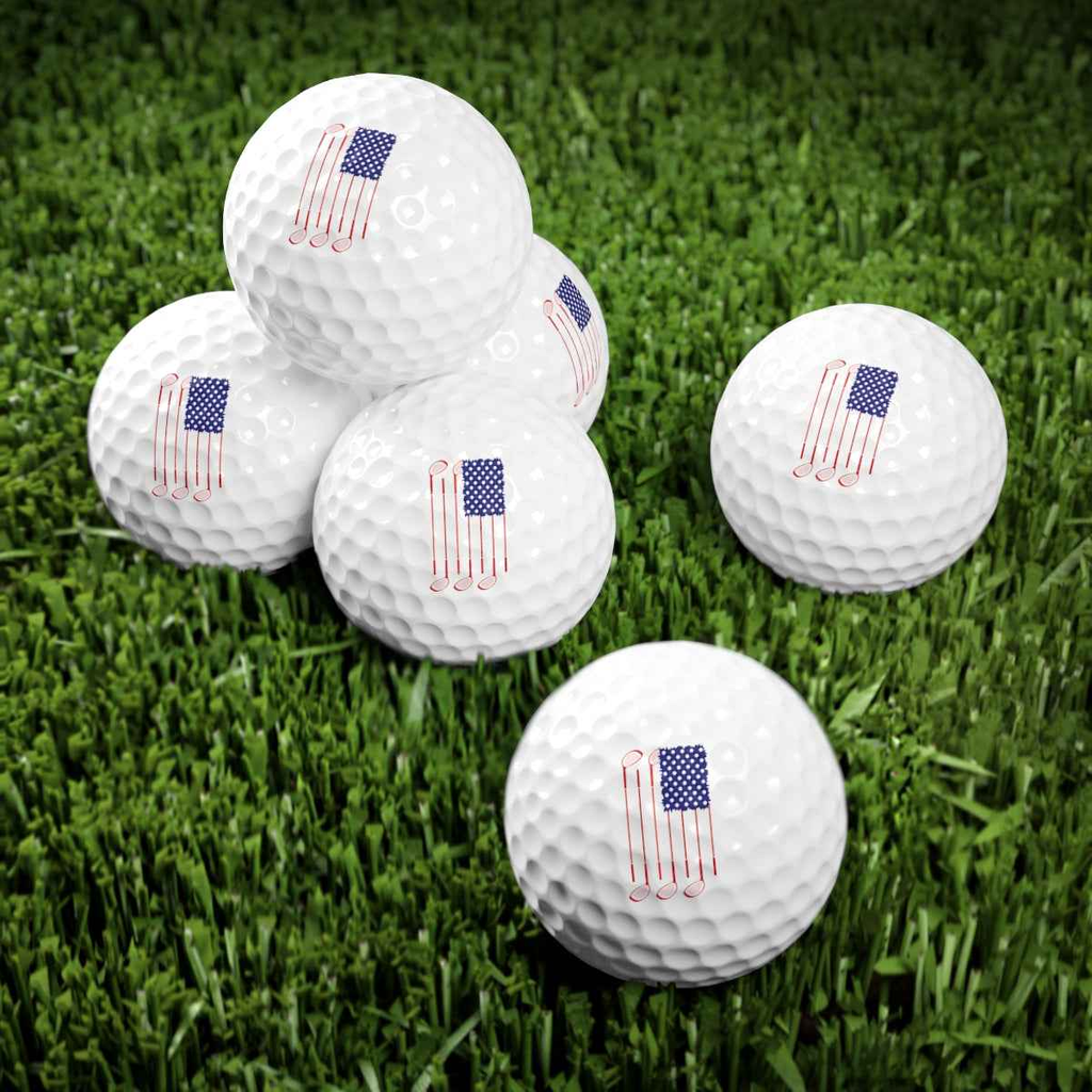 USA Flag Clubs & Balls Golf Balls